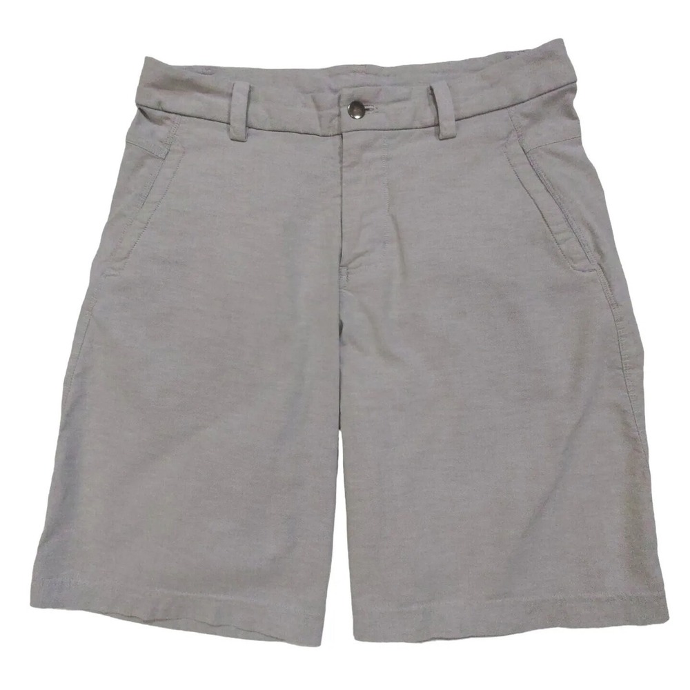 Lululemon ABC Shorts Mens 32 X 10" Gray Chino Zip Pocket Golf Performance Hiking